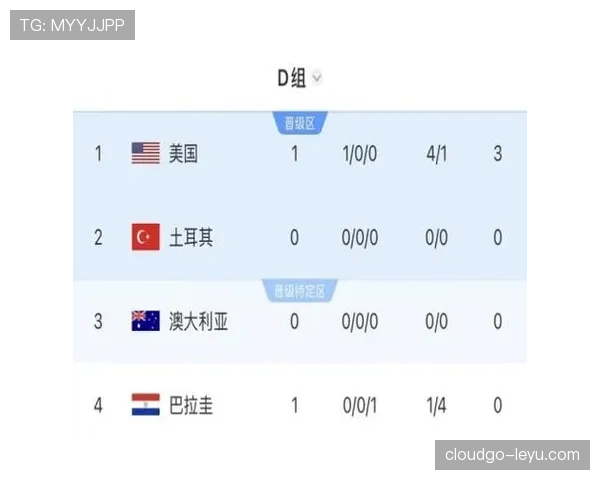 美国2-3土耳其:世界杯D组末轮战报